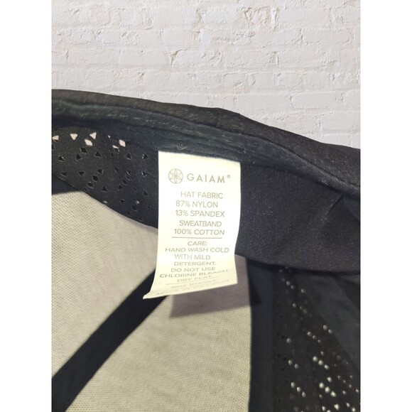 Gaiam Womens Black Classic Solara UV Protection Fitness Hat Nylon Blend Gym - Picture 9 of 9